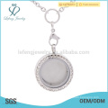 Prata magnética filigrana pingentes flutuante locket encanto ztq262, atacado redonda locket com jóias de vidro claro